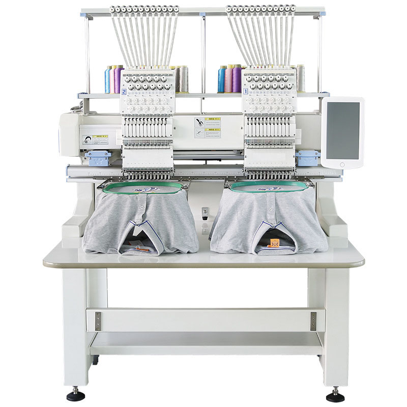 2 years warranty Newest 2 head embroidery machines PF1502H cheapest computer embroidery machine price small embroidery machine